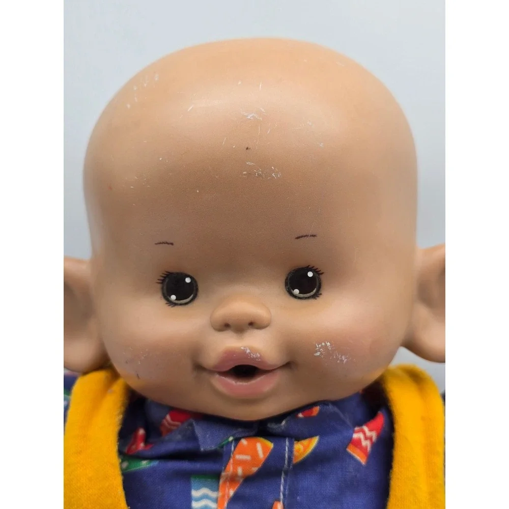 Vintage Little Big Ears Doll Boy First Generation No Hair Outfit Bald 14